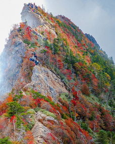 爱媛石鎚山 挑战胆量攀西日本最高峰